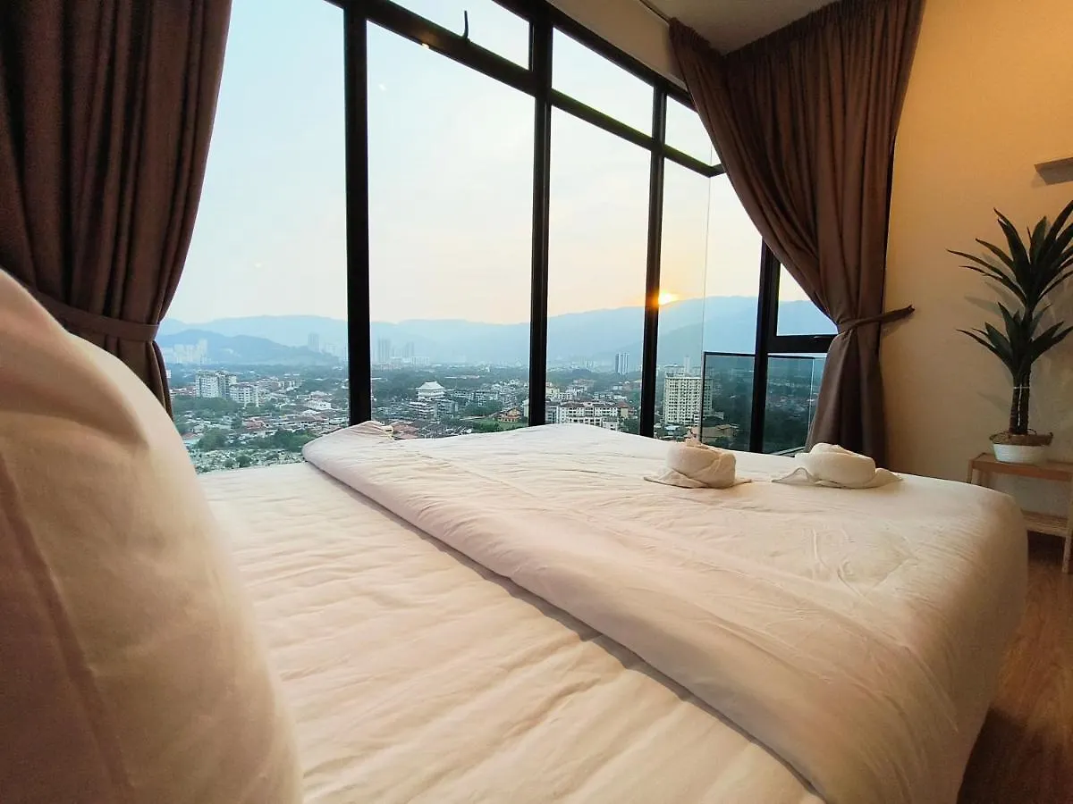 Apartamento New Georgetown Modern City View 2Br Homestay For 10Pax 无敌美景两房民宿 Beacon Executive Suite